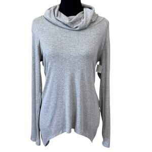 NEW GO COUTURE Gray Long Sleeve Ribbed Pullover Hoodie Size S